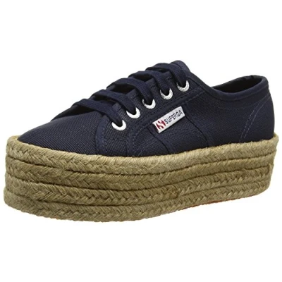 Image of Superga Women&#039;s 2790 cotropew Low Top Sneakers, Blue Navy, 37 EU UK