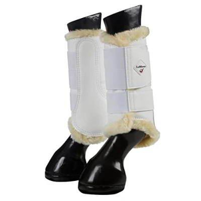 Image of LeMieux Mesh Brushing Horse Boots Protective Gear and Training Equipment Equine Boots, Wraps &amp; Accessories (White/Small)