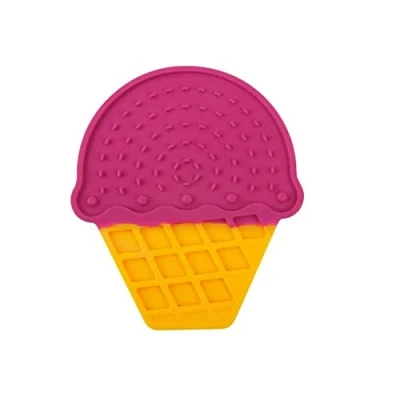 Image of ALL for PAWS Chill Out Ice Cream Dog Lick Mat Summer Slow Feeder Dogs, Pink/Orange (266544)