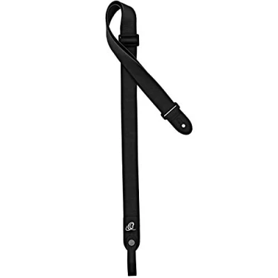 Image of Ortega Guitars Vegan Ukulele Strap Adjustable Length Series CONNECT Connector Included Black (OSVU BK)