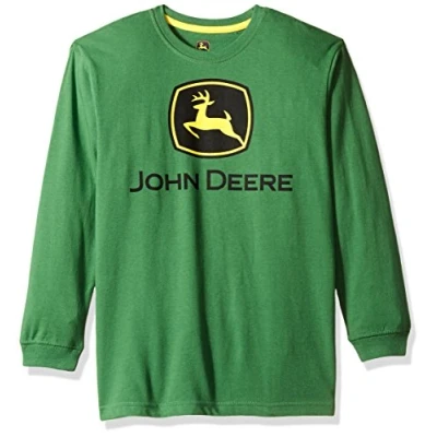 Image of John Deere boysJFTLong Sleeve Tee Long T Shirt Green Medium