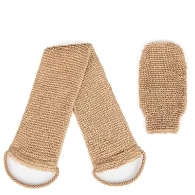Image of Natural Exfoliating Hemp Back Scrubber, 100% Strap with Mitt,Durable Machine Washable,Exfoliating Loofah Scrubber Handles
