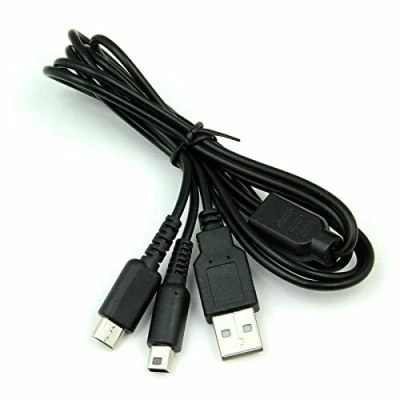 Image of iSeventy9 2 in 1 USB Charger Cable Compatible with Nintendo DS Lite, New 3DS(XL/LL), 3DS, 2DS(XL/LL), 2DS, DSi(XL/LL), DSi 1m Long