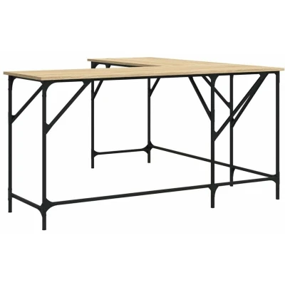 Image of vidaXL Desk Sonoma Oak 149x149x75 cm Engineered Wood