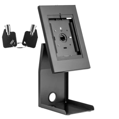 Image of Maclean POS stand for 9.7 inch 11 tablet and fiscal printer, maximum load: 1 kg, anti theft lock with key, tilt adjustment, rotation MC 336