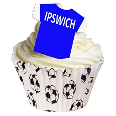 Image of Pack of 24 PRE Cut Ipswich Town Football Decorations 201 187