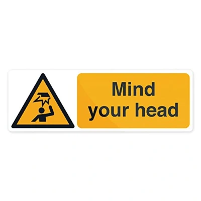 Image of Fixman 961363 Self Adhesive Mind Your Head Sign 300 x 100mm