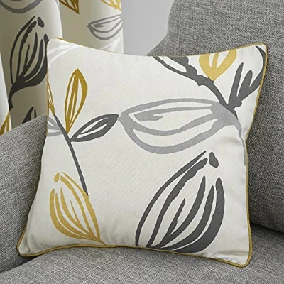 Image of Fusion Ensley 100% Cotton Cushion Cover 43 x 43cm in Ochre