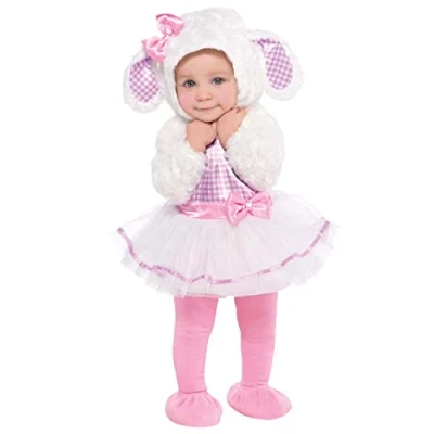 Image of amscan 997540 Childs Little Lamb Fancy Dress Costume (6 12 Months)