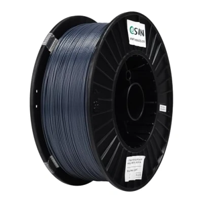 Image of eSUN PETG Filament 1.75mm, 3D Printer PETG, Dimensional Accuracy +/ 0.05mm, 2.5KG Spool Printing for Printers, Solid Grey
