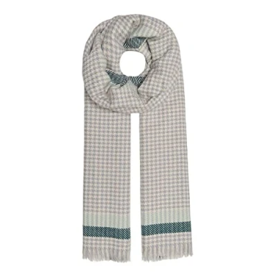 Image of ONLY Women&#039;s Onlalberte Scarf CC, Deep Teal/Detail: Houndtooth AOP, One size (pack of 100)