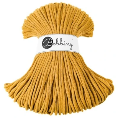 Image of Bobbiny Premium 5mm Braided Macrame Cord (Mustard) 100m