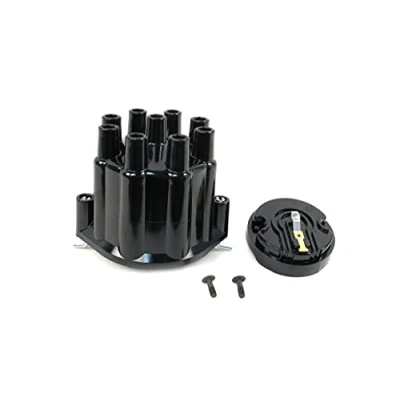 Image of Pertronix D600700 Black Cap and Rotor for Flame Thrower Billet Distributor 8 Cylinder Engine