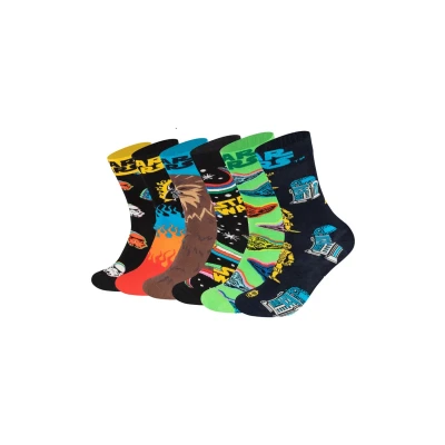 Image of Happy Socks STAR WARS 6 PACK GIFT Unisex SET Socks, Size: 7.5 11.5, White