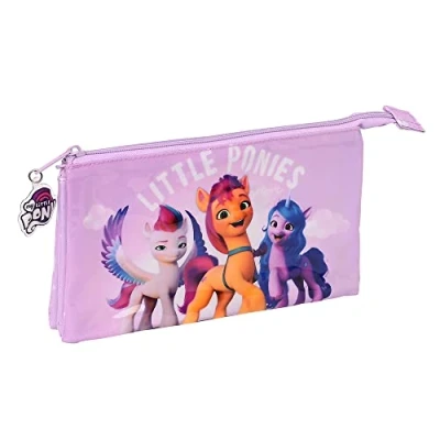 Image of Safta 812235744 My Little Pony Triple Bag 22X12X3Cm, Multicoloured