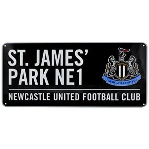 Image of Official Football Merchandise Metallic Sign Street Design for Stadium, 40cm x 18cm