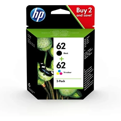 Image of HP 62 2 pack Black/Tri color Original Ink Cartridges