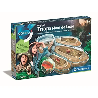 Image of Clementoni Galileo Lab Original Triops Maxi de Luxe, Breeding &amp; Observing Prehistoric Crabs, Toy for Children from 8 Years, New Model 2021 by 59246