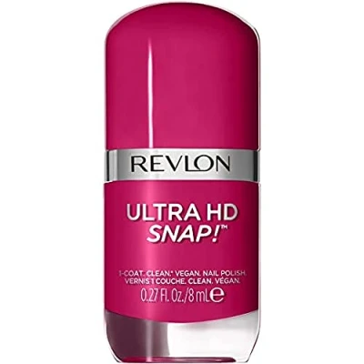 Image of Revlon Ultra HD Snap Nail Polish, Long Lasting Vegan Formula, Quick Drying &amp; One Coat Full Coverage Colour (8ml) Berry Blissed (029) Unisex