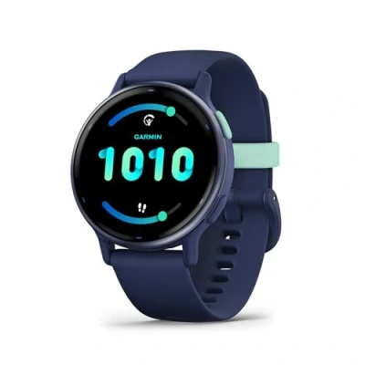 Image of Garmin vívoactive 5, AMOLED GPS Smartwatch, All day Health Monitoring, Advanced Fitness Features, Personalised Sleep Coaching, Music and up to 11 days battery life, Navy