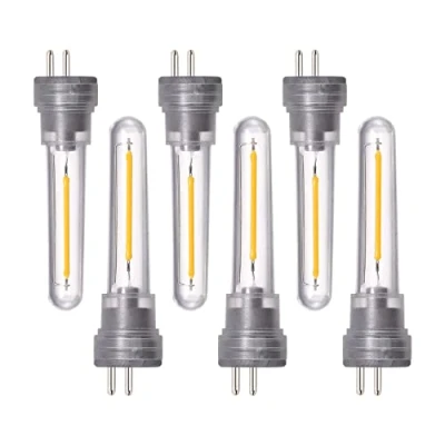 Image of DGE 6Pack S14 LED Light Bulb Plug in, 1W Spare Bulbs, Replacement Plastic Bulbs for Outdoor String Lights, 2700K Warm White…