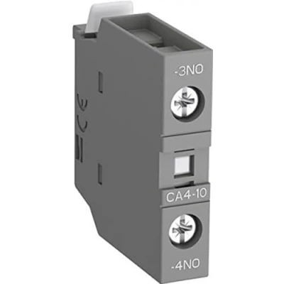 Image of ABB CA4 10 Front Mount Auxiliary Contact Block, 1 or 4 Pole, 1NO, 0NC, 24 690V, 50/60Hz (ABB1SBN010110R1010)