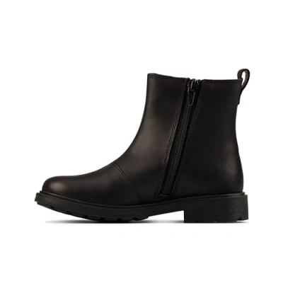 Image of Clarks Astrol Orin K Chelsea Boots, Black Leather, 3.5 UK
