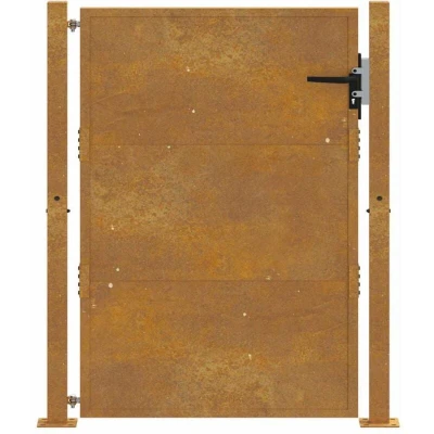 Image of vidaXL Garden Gate 105x155 cm Corten Steel