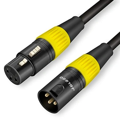 Image of JOLGOO XLR Cable, Male to Female Balanced 3 PIN Microphone 2 Meters / 2m