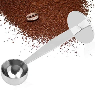 Image of Coffee Scoop, Espresso Stand Measure Tamper Spoon Stainless Steel Tea Tools Measuring Tamping Dual purpose Scoop for Protein Powder Spices