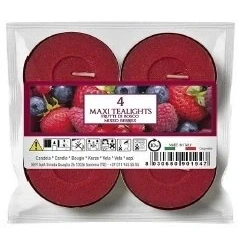 Image of Prices Candles Mixed Berries 4 Scented Maxi Tea Lights