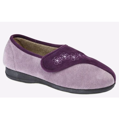 Image of Sleepers Gemma MEMORY FOAM Slippers Womens Purple Size UK 5