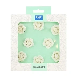 Image of PME White Sugar Roses 32mm (8 Pack)