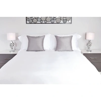 Image of Mitre Savoy Flat Sheet Made of 100% Cotton 400 Thread Count in White Double
