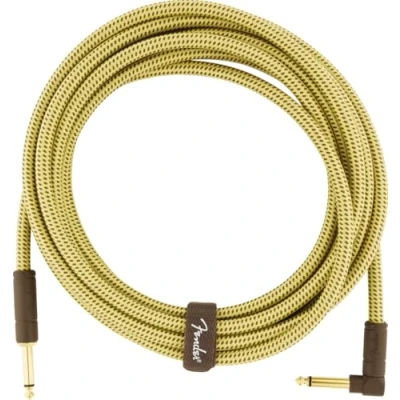 Image of Fender 990820086 Deluxe Series Instrument Cable 15 ft STR/ANG Tweed, 4.5m