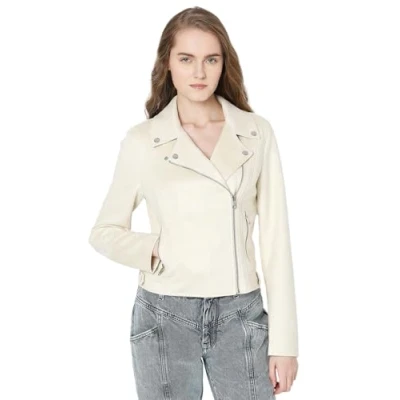 Image of VERO MODA Women&#039;s Vmjose Short Faux Suede Jacket Noos, Birch, M