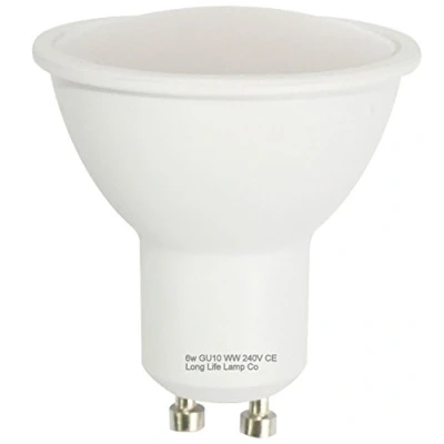 Image of Long Life Lamp Company 10 Pack GU10 6W LED Beautiful Cool White Colour 50w Replacement