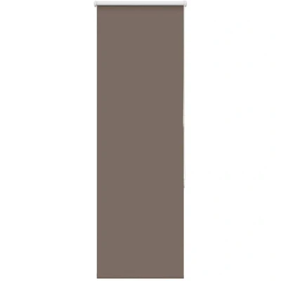 Image of vidaXL Roller Blind Blackout Coffee 45x150 cm Fabric Width 40.7 Polyester