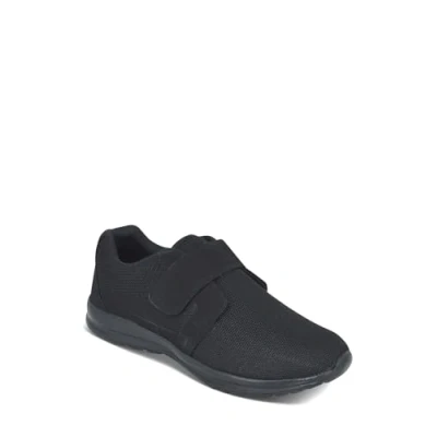 Image of Pegasus Men&#039;s Wide Fit Trainer Touch Fastening Comfortable Trainers Black