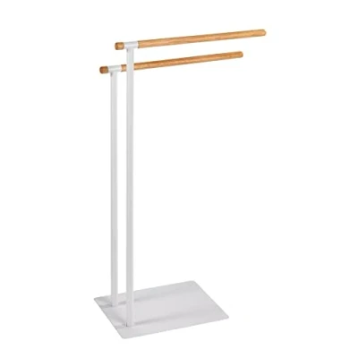 Image of WENKO Towel /Clothes stand Macao, Steel, White/Brown