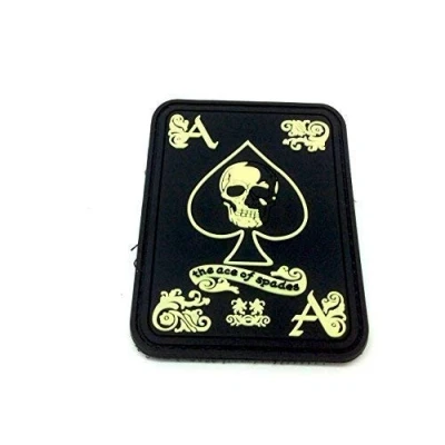 Image of Ace Of Spades Biker Glow In The Dark Airsoft PVC Patch