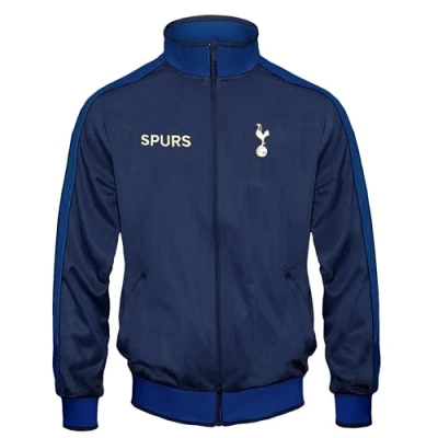 Image of Tottenham Hotspur FC Official Gift Boys Retro Track Top Jacket 12 13 Years XLB Navy Blue