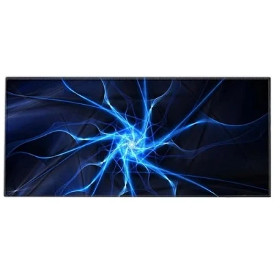 Image of Silent Monsters Mouse Mat Size XX Large 900 x 400 mm, Pad Design: Lightning, Stitched Edges, Mousemat for Office and Gaming, Mousepad Non Slip Rubber Base, Desk XXL