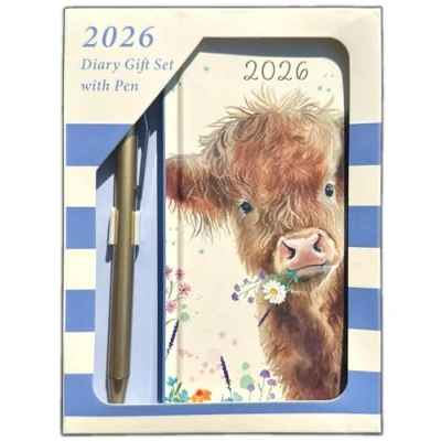 Image of 2025 Slim Week To View Diary Pen Gift Set, WTV Cute Teddies