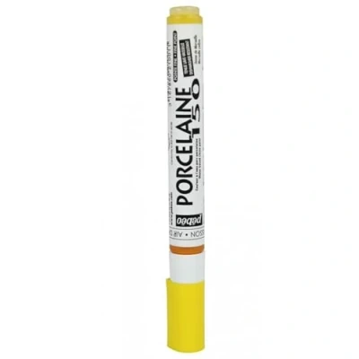 Image of Pebeo 6 Piece Porcelaine 150 China Paint Fine Tip Marker, Marseilles Yellow,Marseilles Yellow