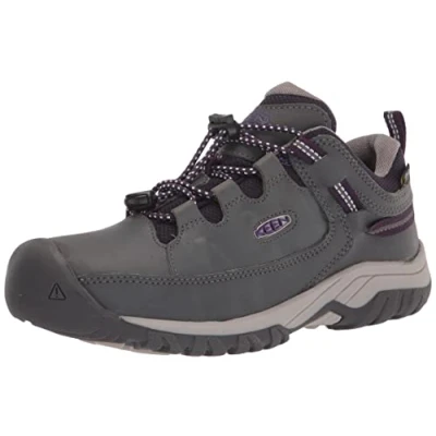 Image of KEEN Unisex Kids Targhee Low Height Waterproof Hiking Shoe, Magnet Tillandsia Purple, 2 UK