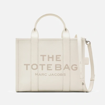 Image of Marc Jacobs Womens The Medium Tote Bag Leather Silver Calf One Size