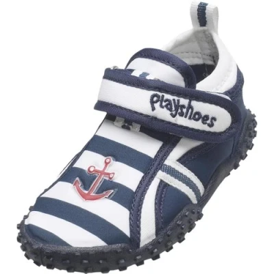Image of Playshoes UV Protection Aqua Maritime, Boys Beach &amp; Pool Shoes, Original Blue, 10.5 Child UK (28/29 EU)