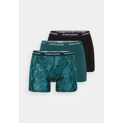 Image of Bjorn Borg Cotton Stretch Boxers 3Pack Multicolour 5 Black Green Dark size L
