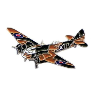 Image of Metal Enamel Pin Badge WW2 Bristol Blenheim RAF Military Royal Air Force airplane plane aeroplane aircraft